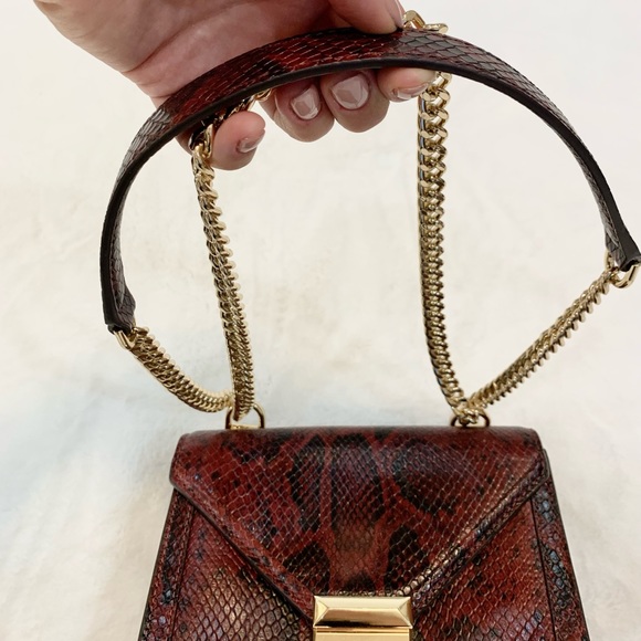 MICHAEL KORS Whitney Small snake skin Leather Shoulder Bag - Picture 13 of 16